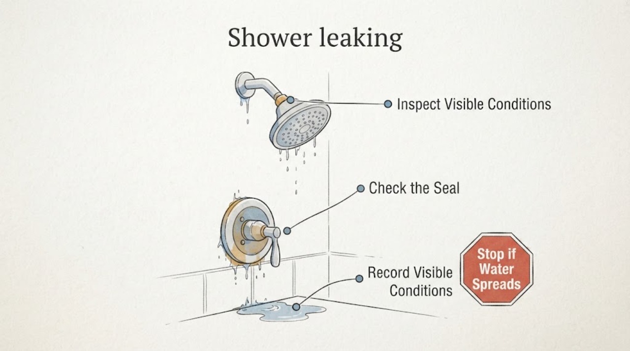 Shower leaking