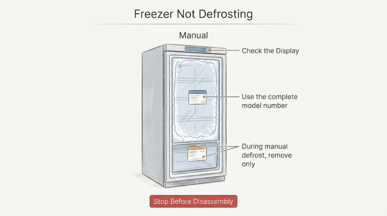 Freezer Not Defrosting | Manual