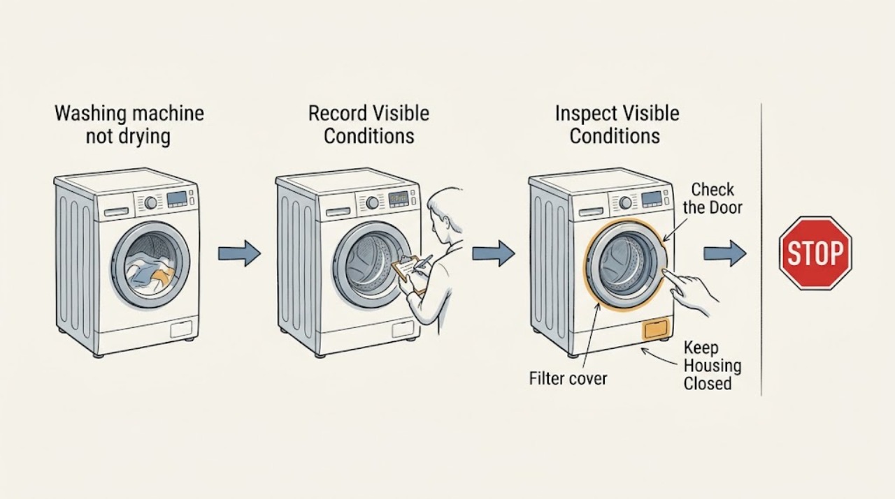 Washing machine not drying