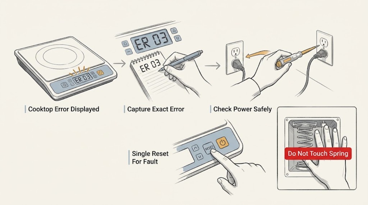 Cooktop Error Displayed