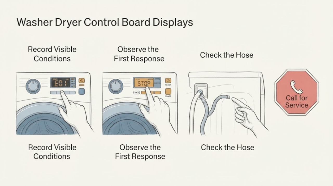 Washer Dryer Control Board Displays
