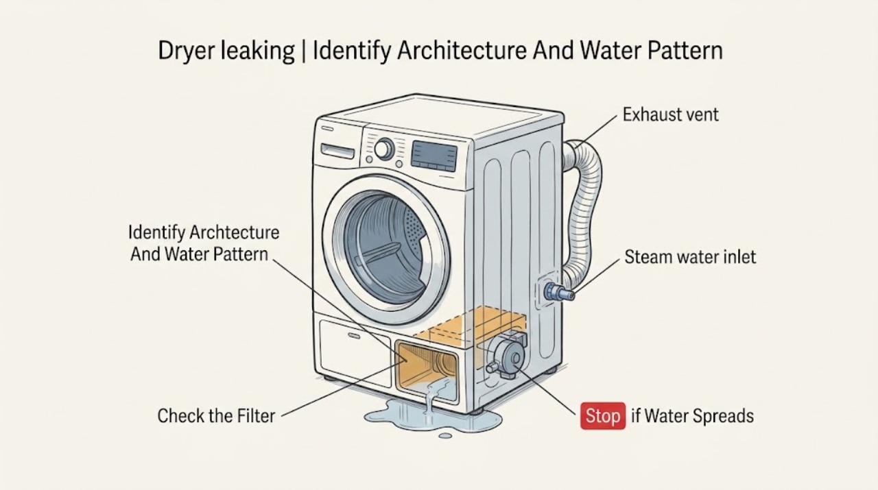 Dryer leaking