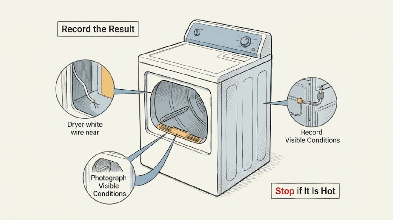 Dryer white wire near