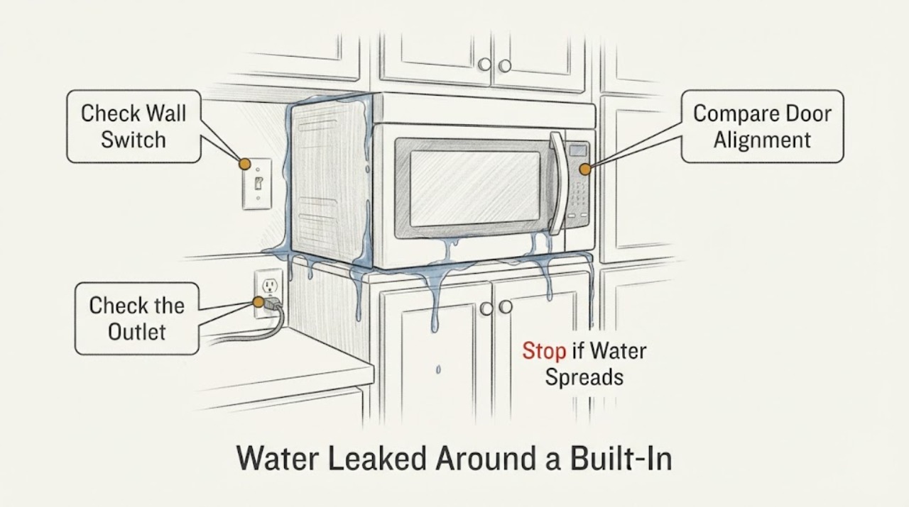 Water Leaked Around a Built-In