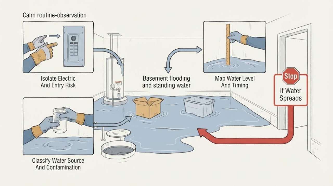 Basement flooding and standing water