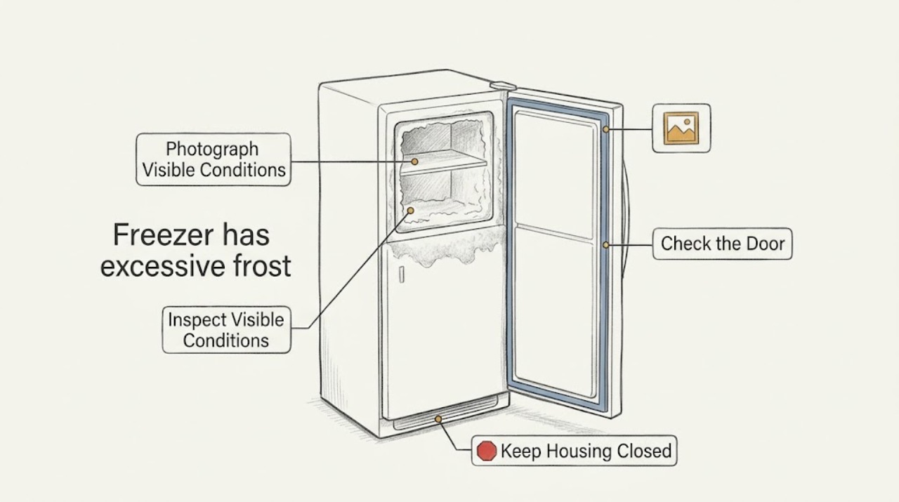 Freezer has excessive frost
