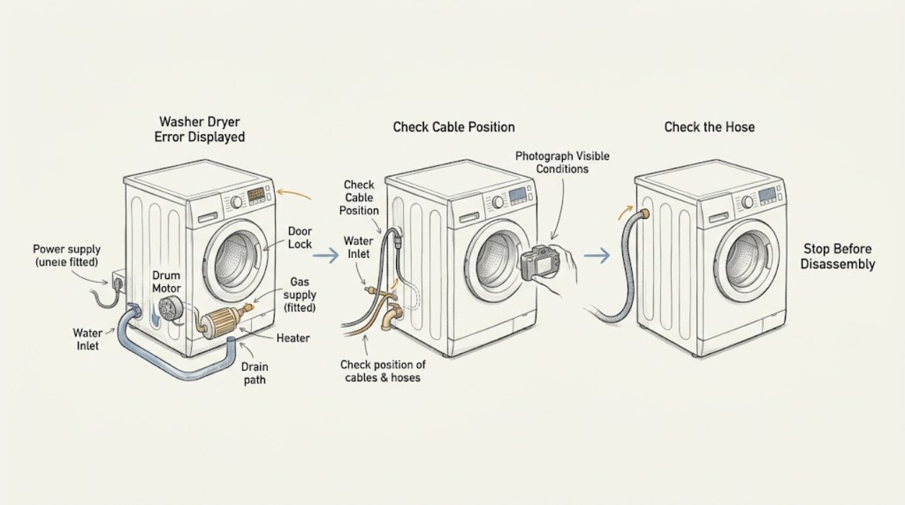 Washer Dryer Error Displayed