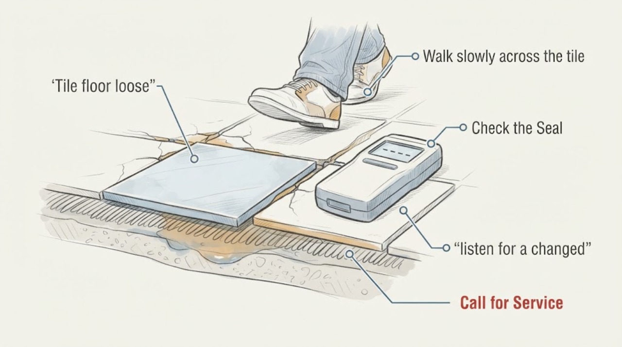 Tile floor loose