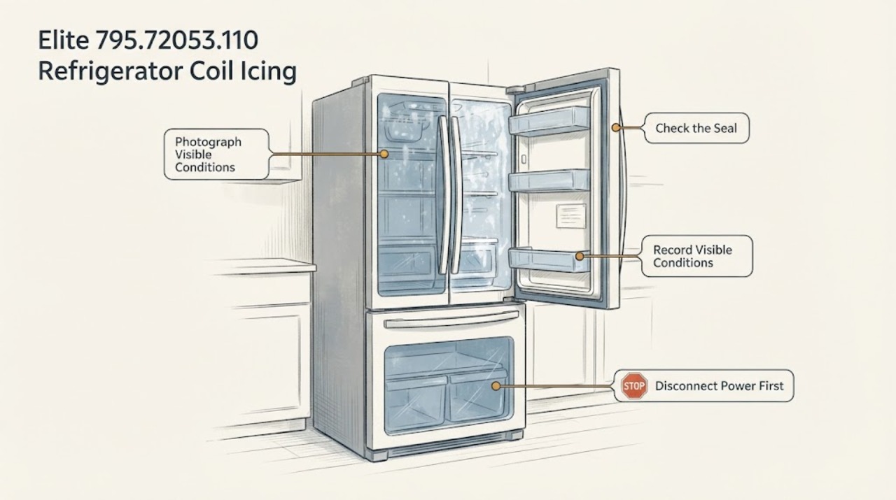 Elite 795.72053.110 Refrigerator Coil Icing