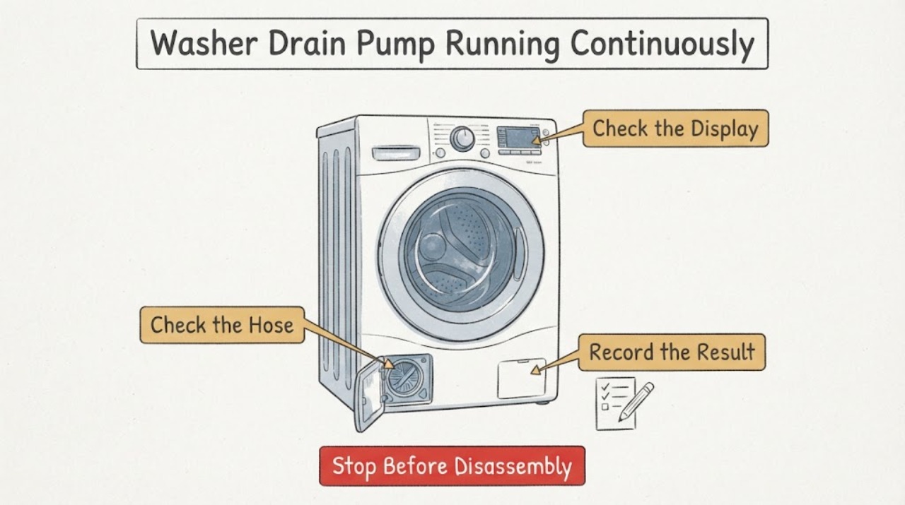 Washer Drain Pump Running Continuously