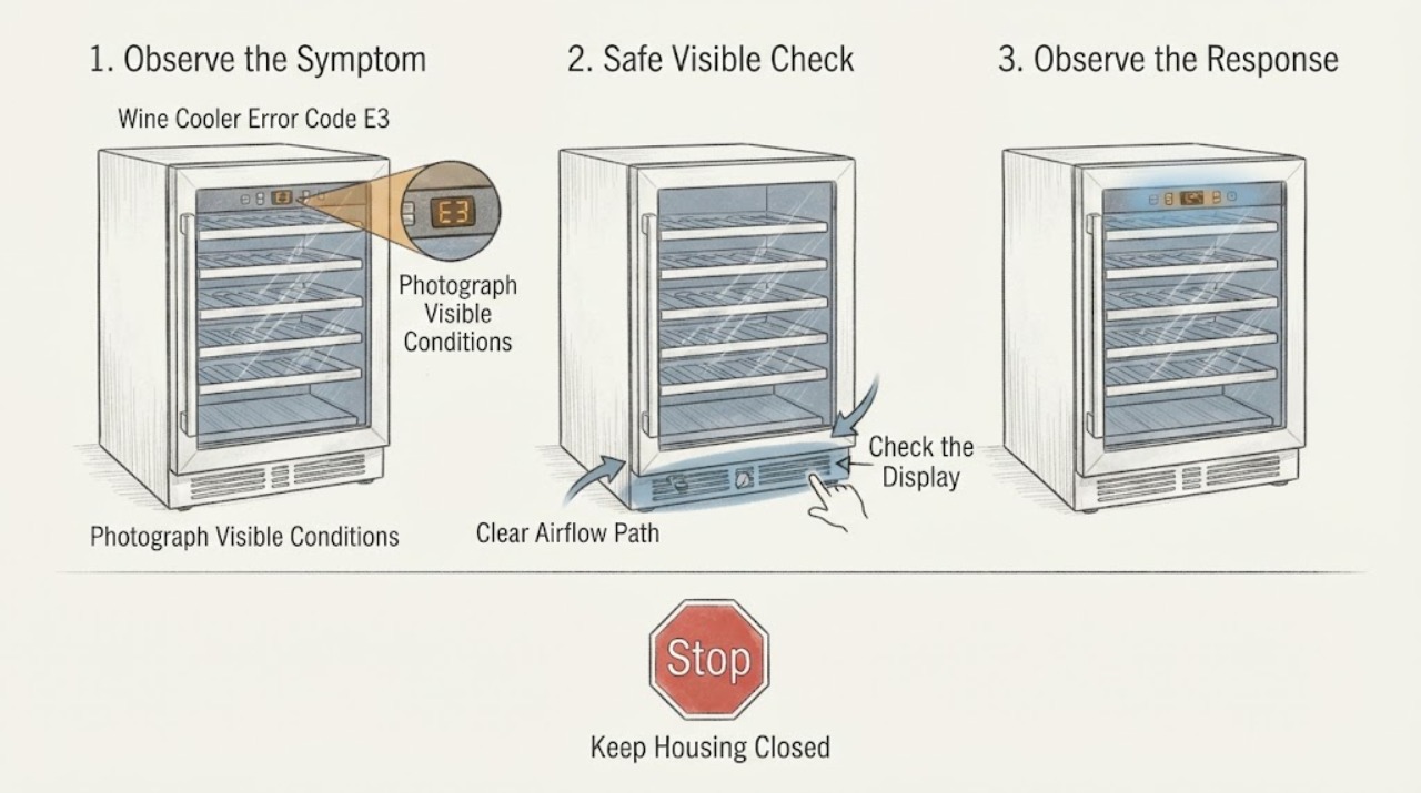 Wine Cooler Error Code E3