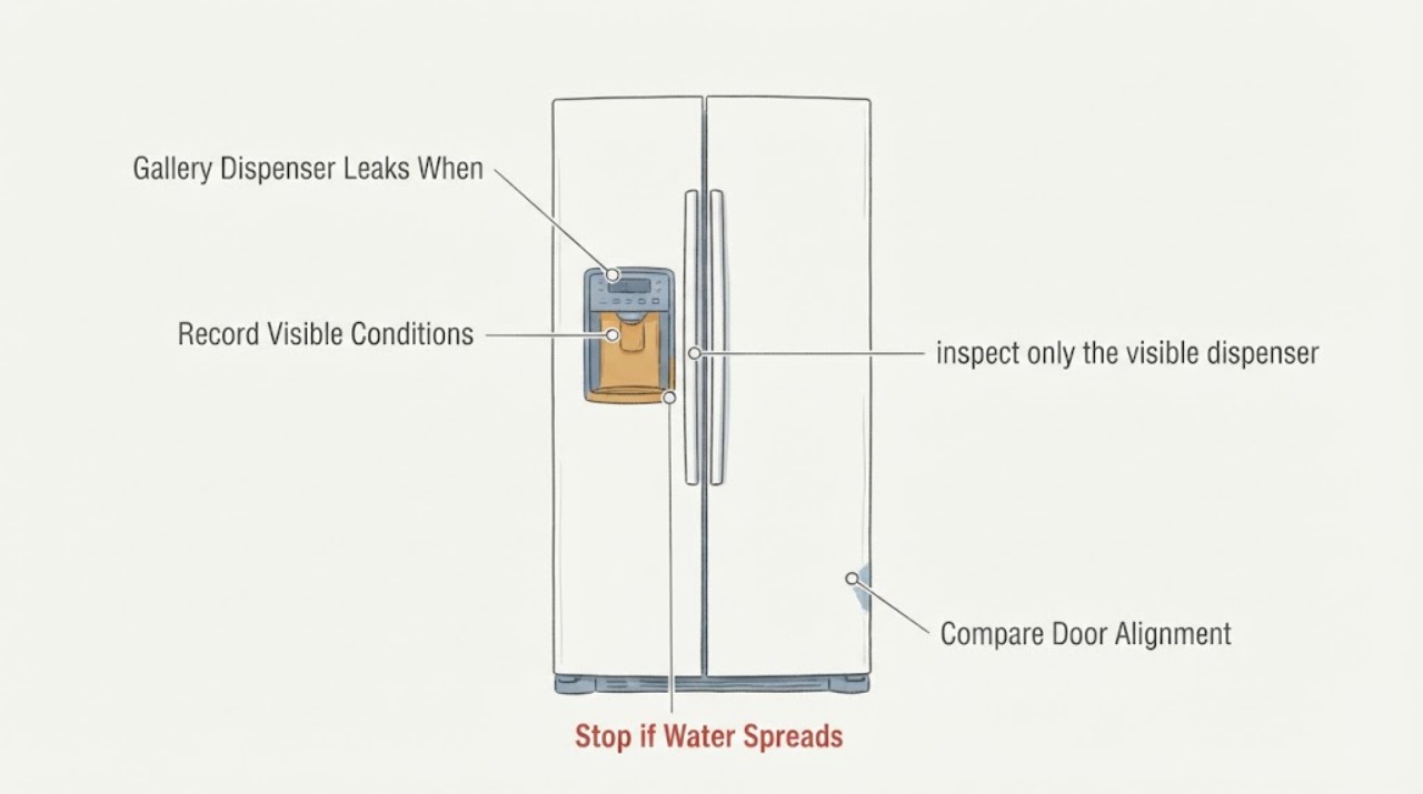 Gallery Dispenser Leaks When