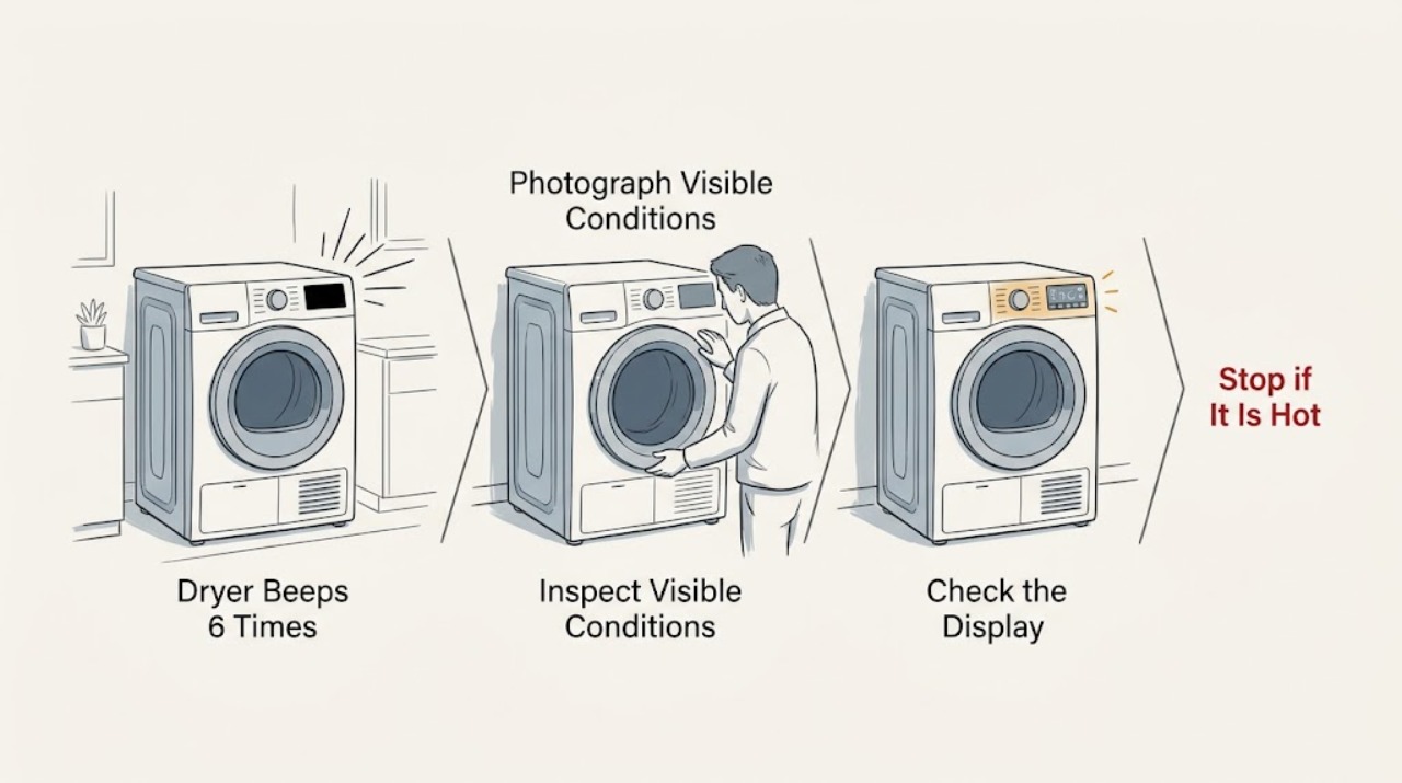 Dryer Beeps 6 Times