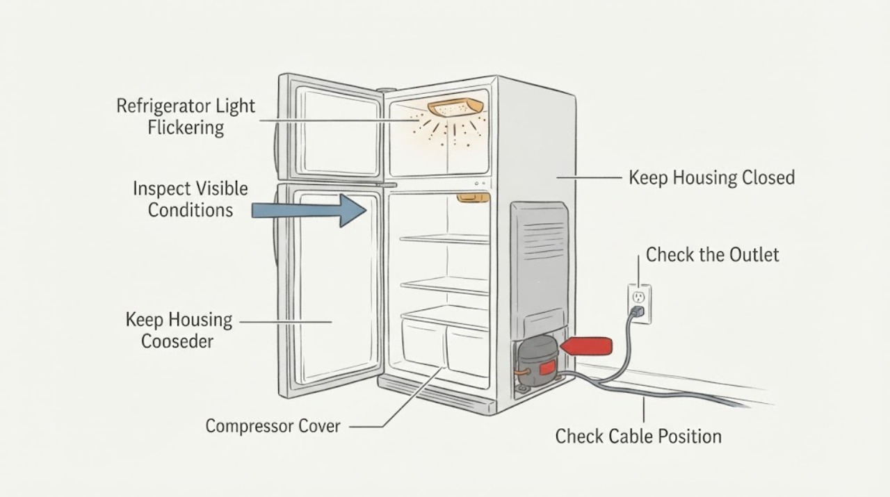 Refrigerator Light Flickering