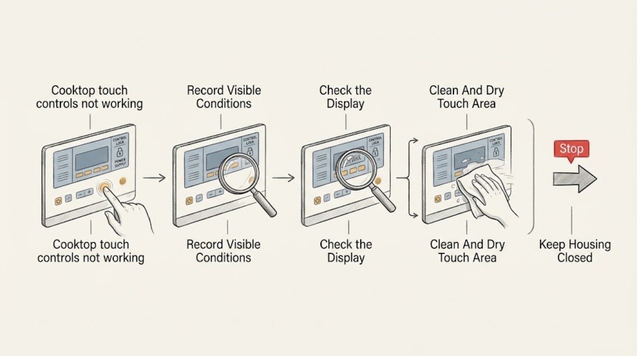 Cooktop touch controls not working
