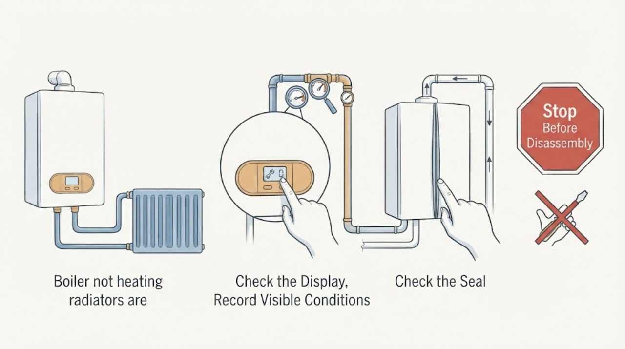 Boiler not heating radiators are