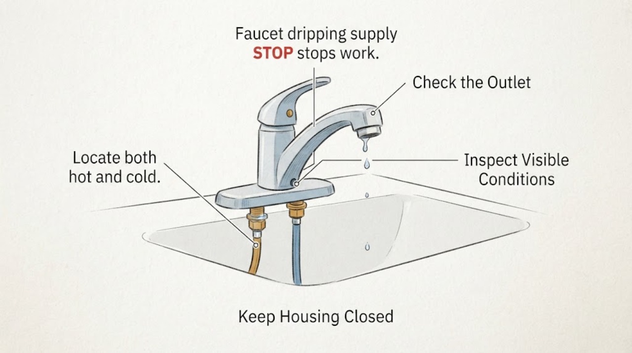 Faucet dripping supply stops work