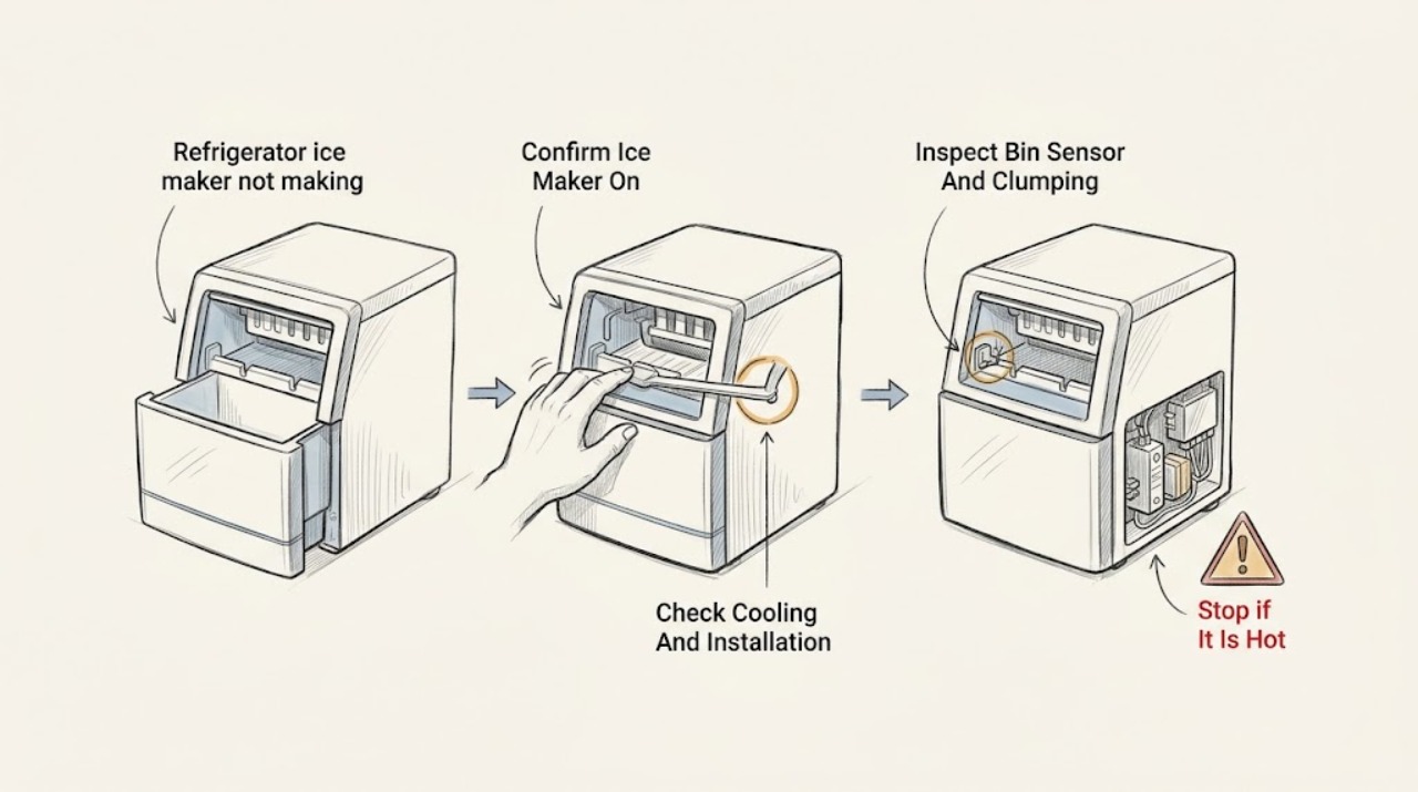 Refrigerator ice maker not making