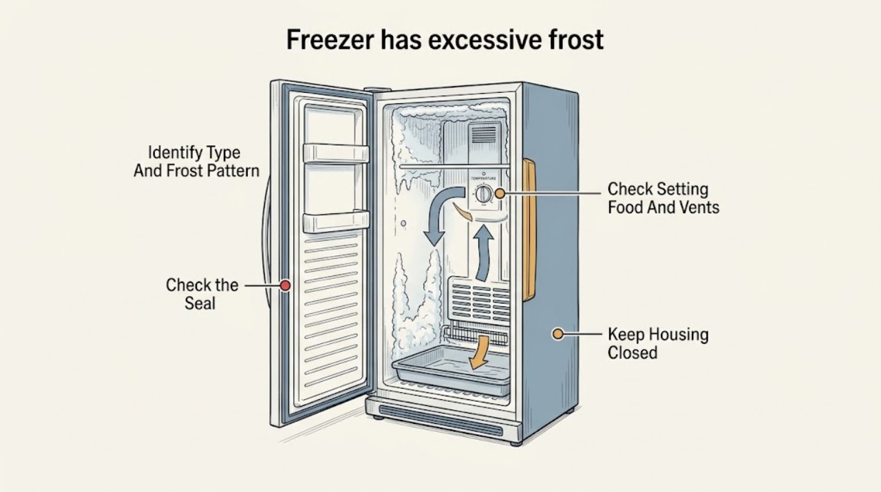 Freezer has excessive frost