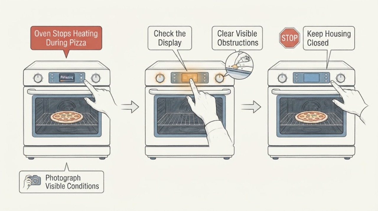 Oven Stops Heating During Pizza