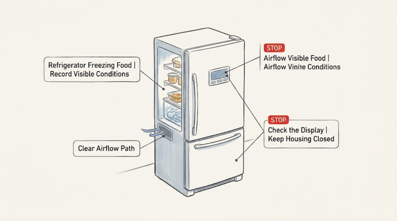 Refrigerator Freezing Food