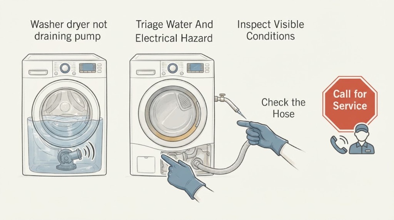 Washer dryer not draining pump