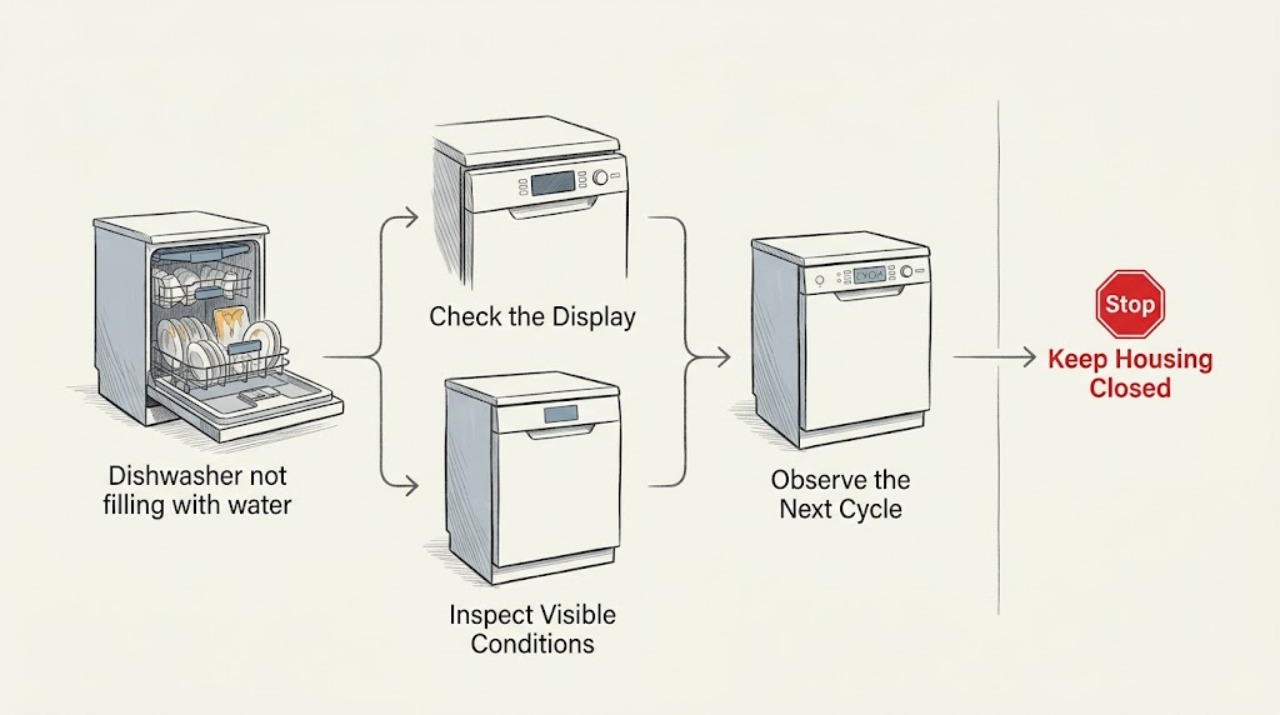 Dishwasher not filling with water
