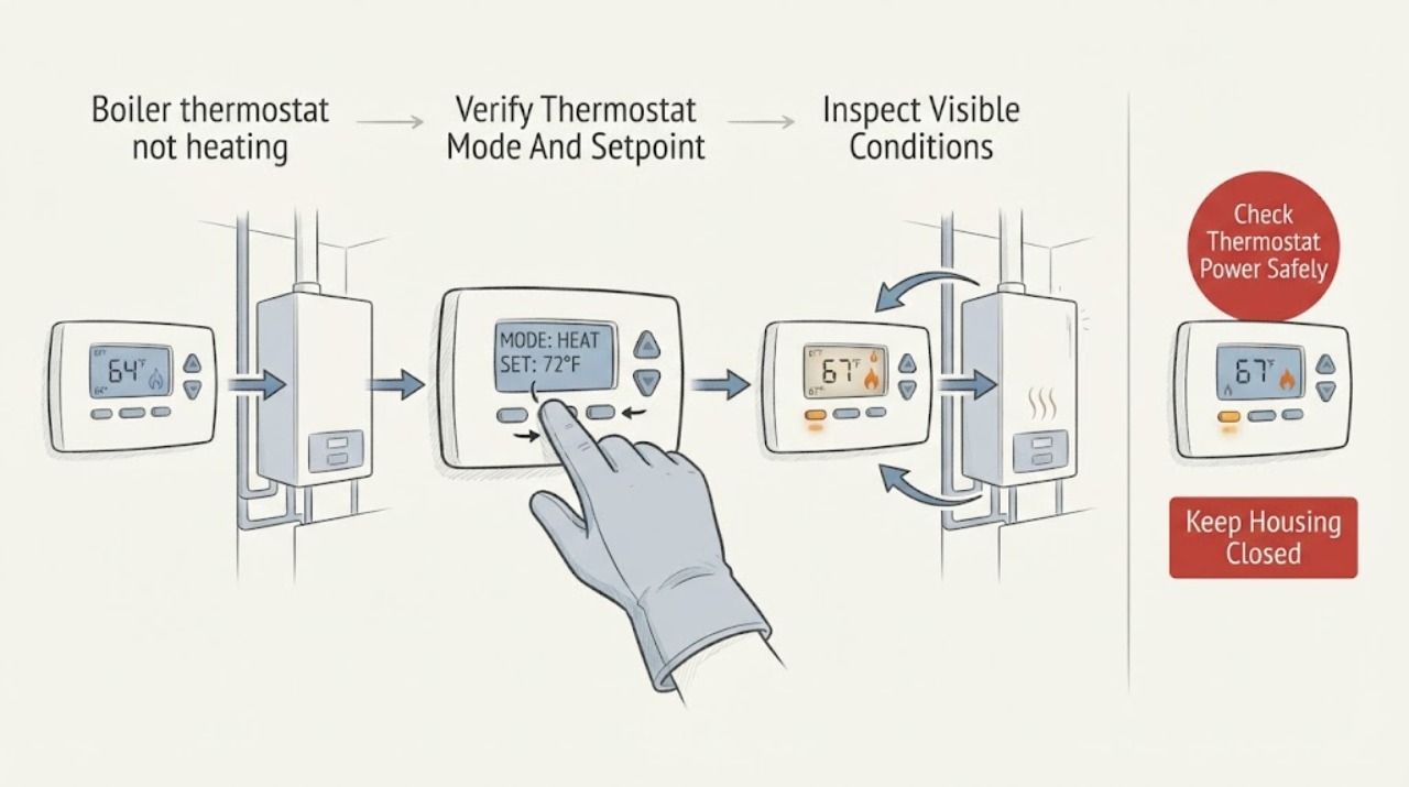 Boiler thermostat not heating