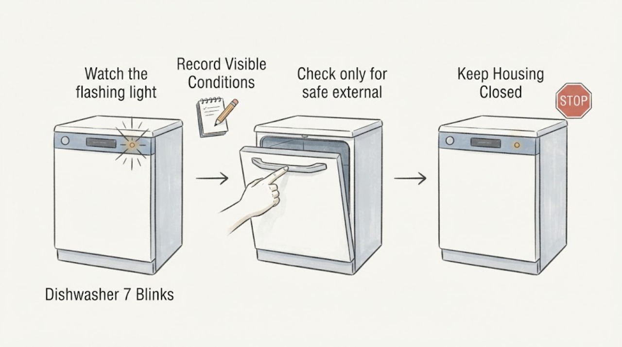 Dishwasher 7 Blinks