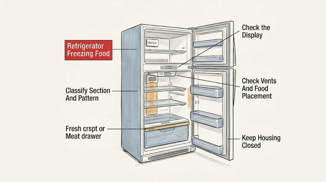 Refrigerator Freezing Food