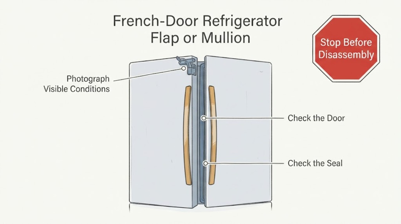 French-Door Refrigerator Flap or Mullion