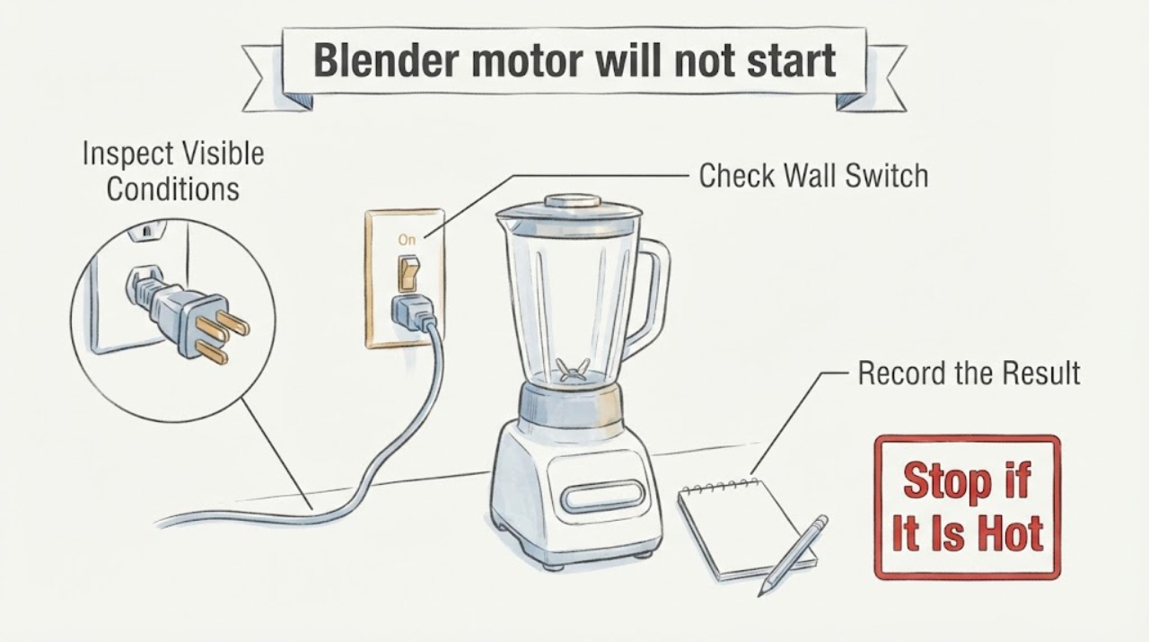 Blender motor will not start