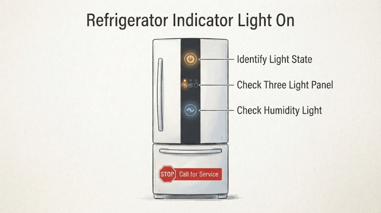 Refrigerator Indicator Light On |