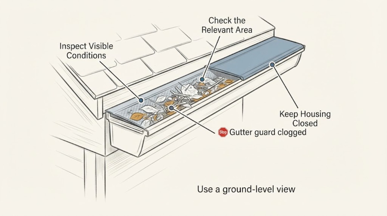 Gutter guard clogged