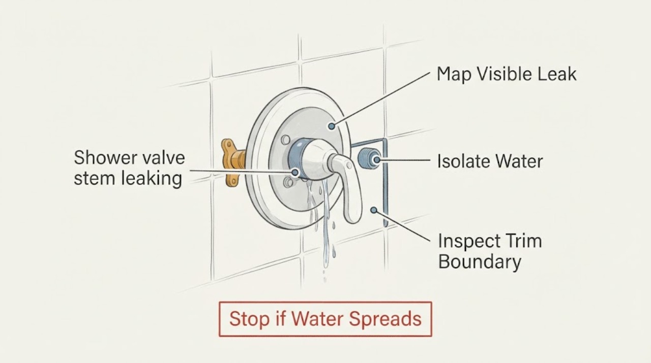 Shower valve stem leaking