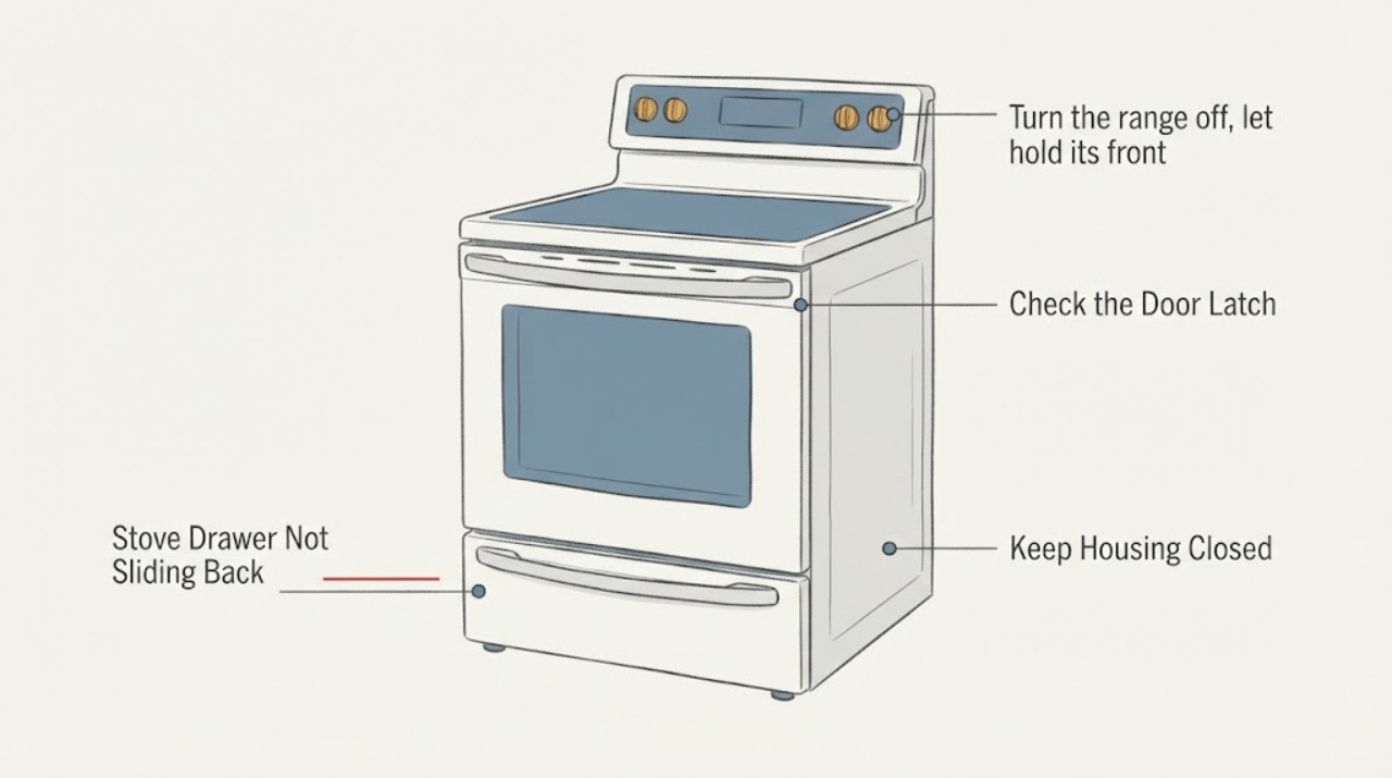 Stove Drawer Not Sliding Back