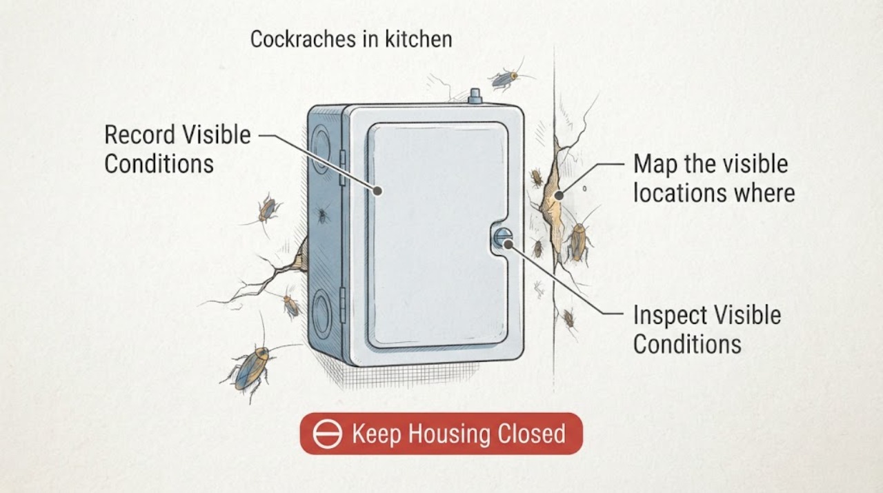 Cockroaches in kitchen