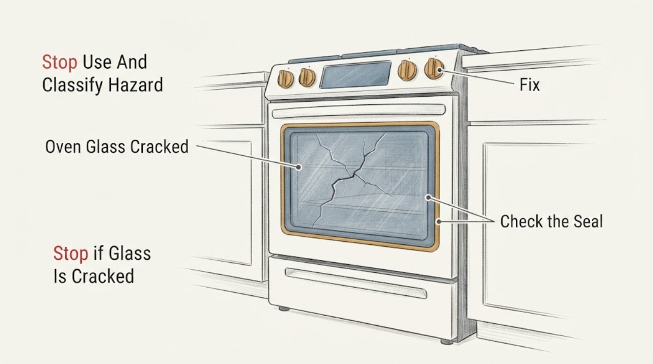 Oven Glass Cracked | Fix