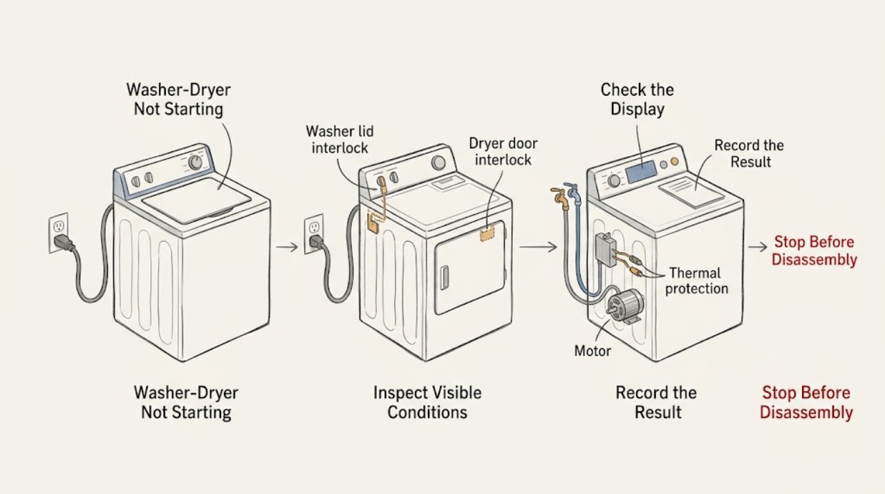 Washer-Dryer Not Starting