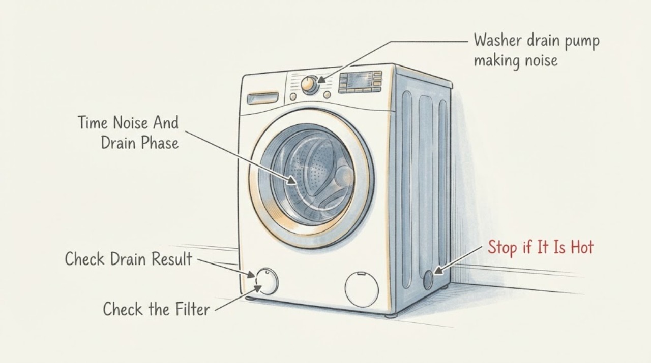 Washer drain pump making noise