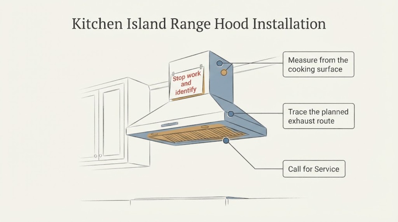 Kitchen Island Range Hood Installation