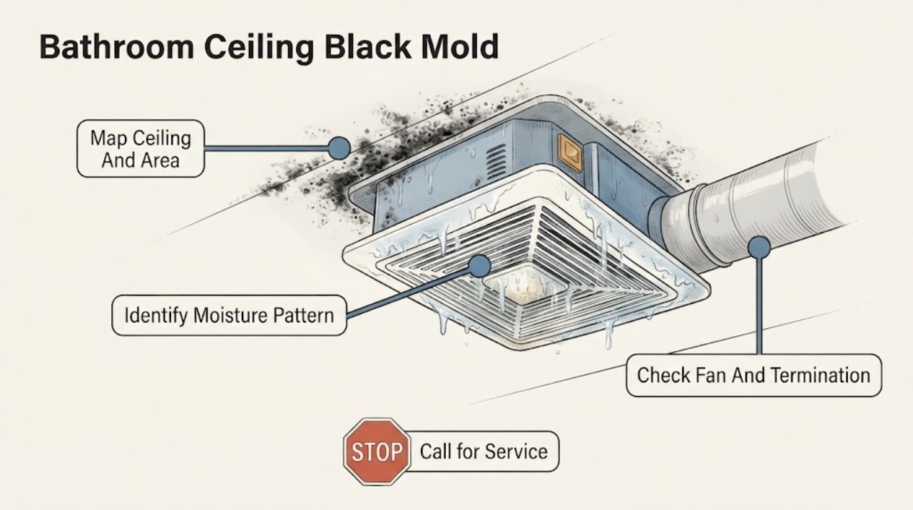 Bathroom Ceiling Black Mold