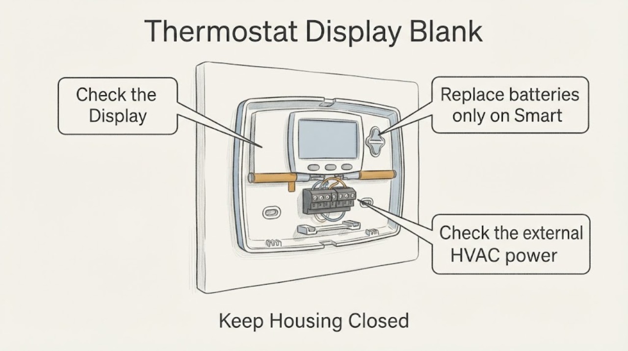 Thermostat Display Blank