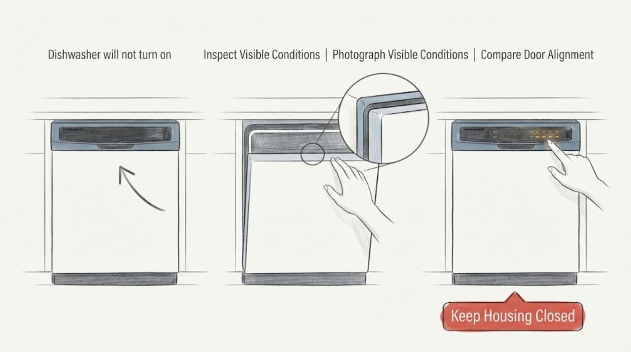 Dishwasher will not turn on