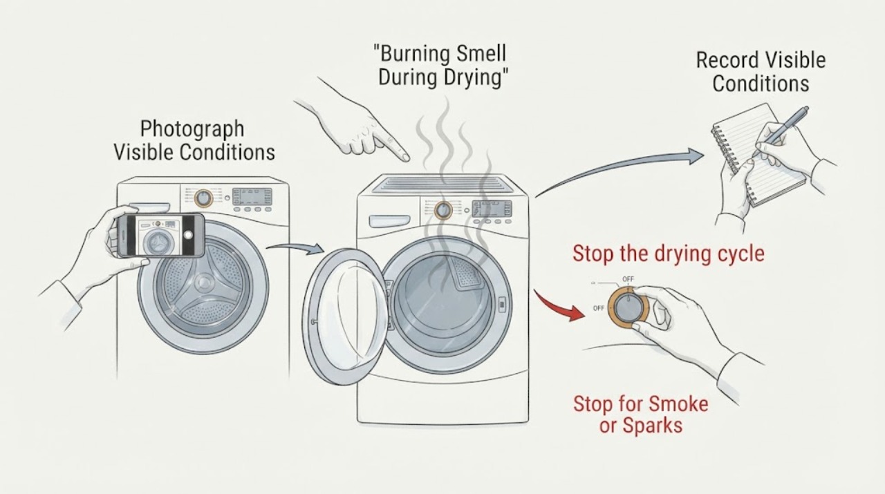 Burning Smell During Drying