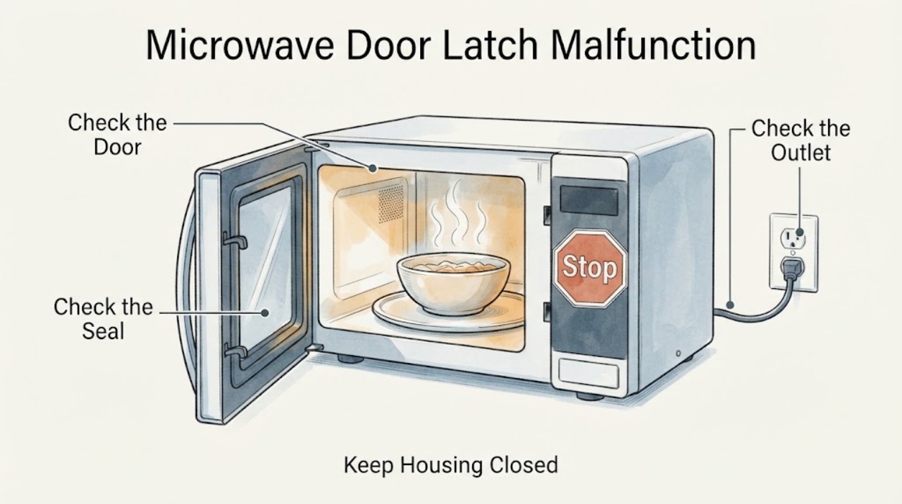 Microwave Door Latch Malfunction