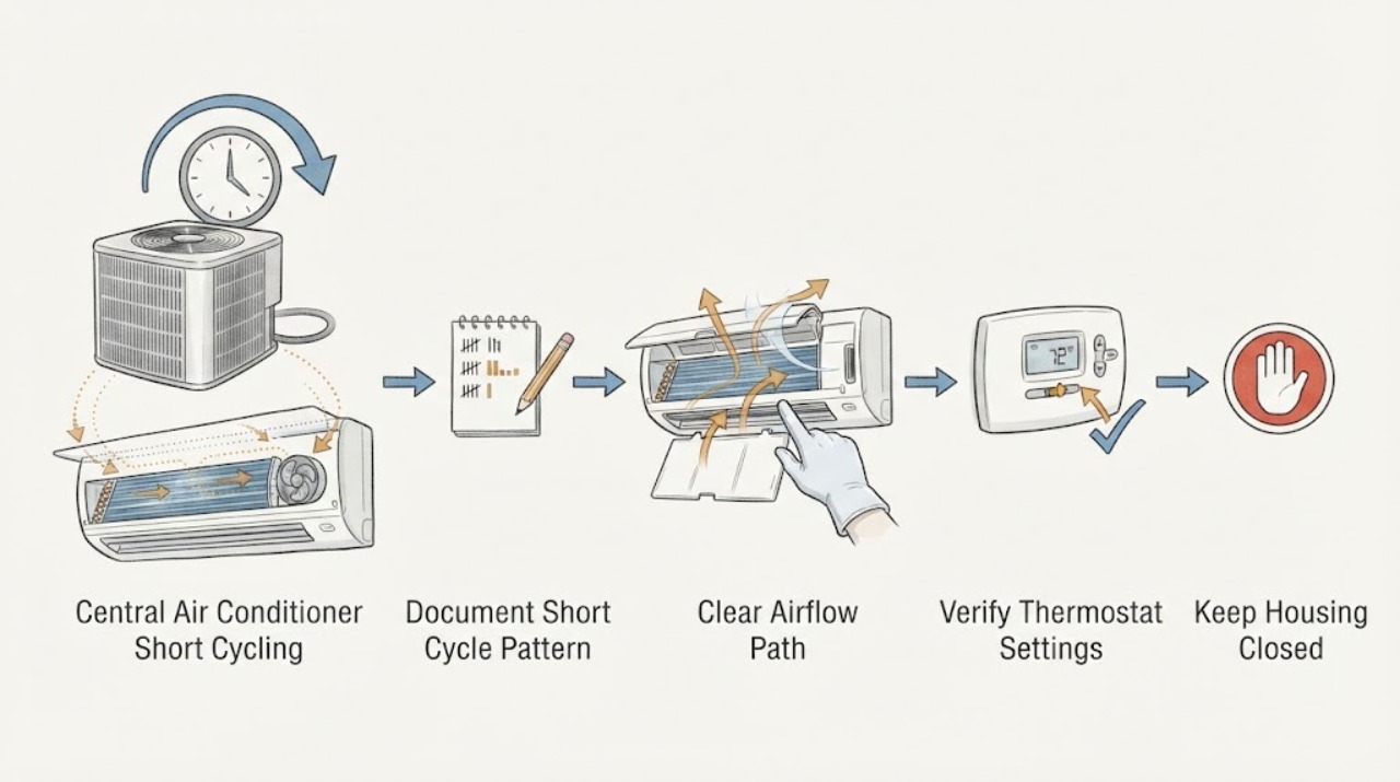 Central Air Conditioner Short Cycling
