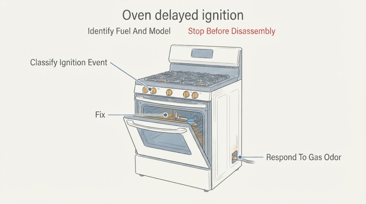 Oven delayed ignition | Fix