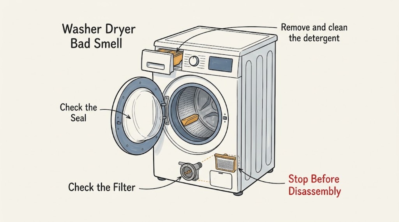 Washer Dryer Bad Smell