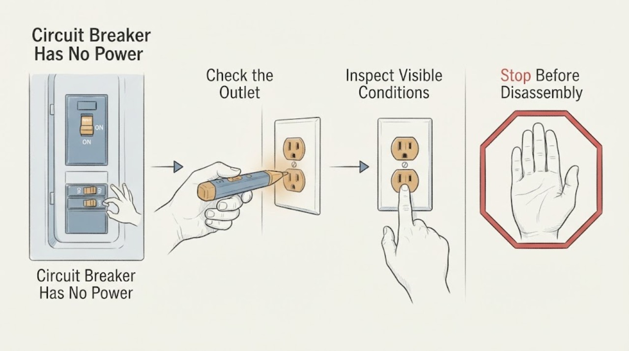 Circuit Breaker Has No Power